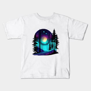 Galactic Forest IV - White BG Kids T-Shirt